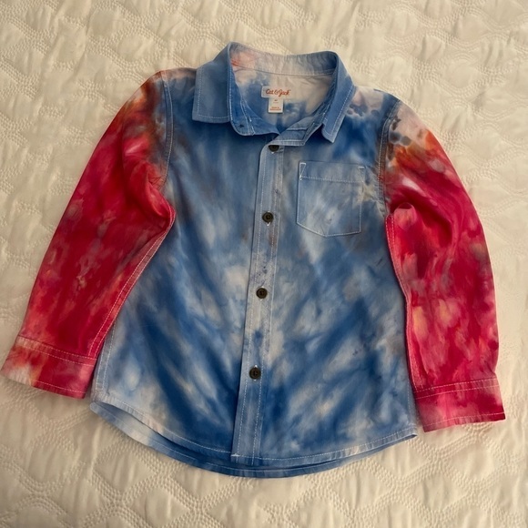 Tie dyed button down hand crafted Oxford - Picture 1 of 4